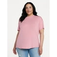 thumbnail image 2 of Time and Tru Women's Tunic Tee with Short Sleeves, Sizes XS-XXXL, 2 of 6
