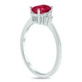 thumbnail image 2 of SZUL Women's Ruby and Diamond Regal Ring in 10K White Gold, 2 of 5