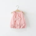 thumbnail image 2 of Ugoldhm Girls Sleeveless Dresses Fashion Cotton Solid Color Bow Loose Sundress Summer Outfits 6Months-4Years, 2 of 8