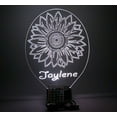 thumbnail image 4 of Sunflower Forget-Me-Not Flower Night Light Up Lamp LED Free Engraved Custom Name Personalized Table Desk Lamp, with Remote, 16 Different Color Options, Dimmer, It's Wow, Great Gift, 4 of 10
