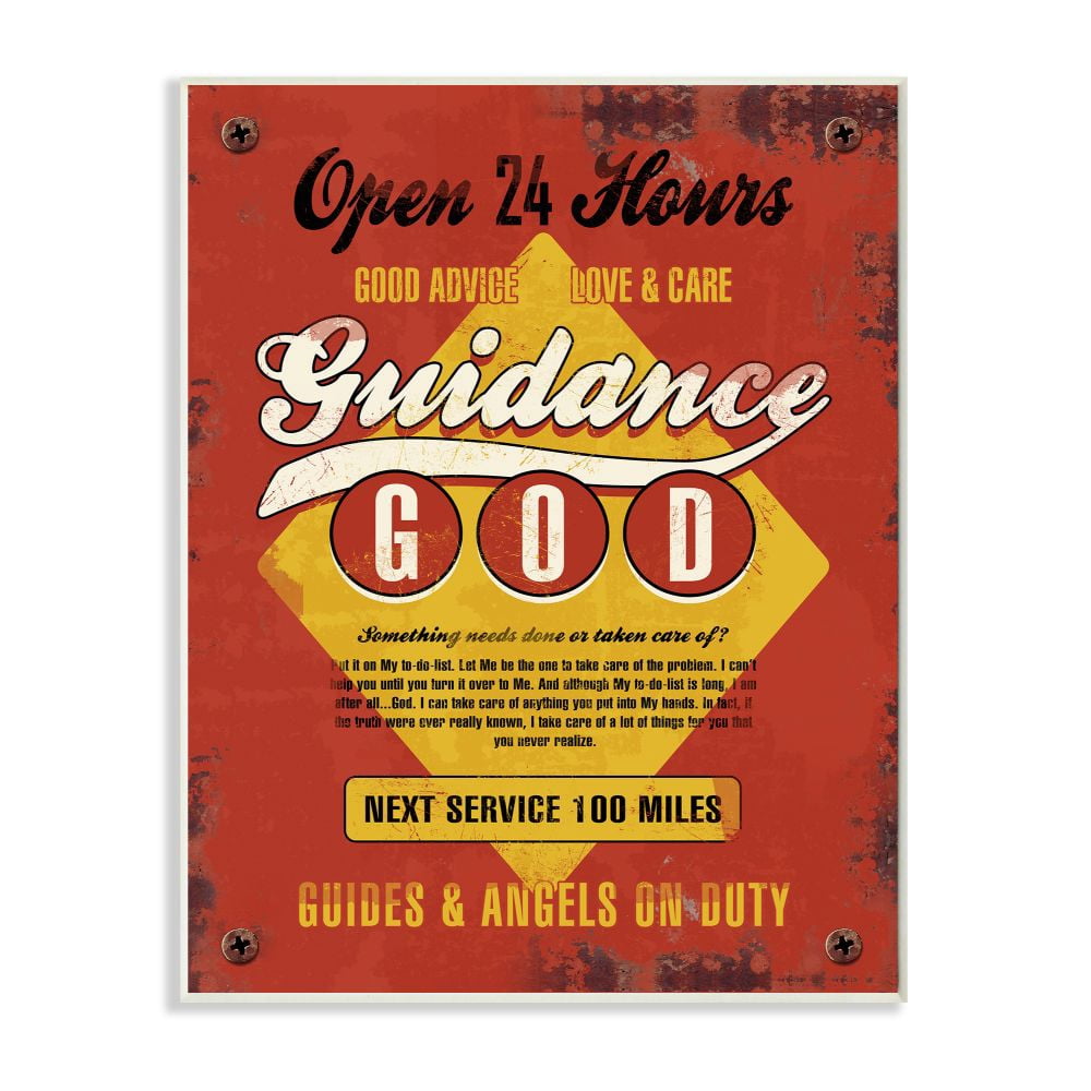 Stupell Industries God Guidance Inspirational Vintage Comic Book Design Wall Plaque by Ester Kay