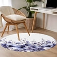 thumbnail image 4 of Small Round Rug 3Ft Washable Non-Slip, Purple Blooms Floral Circle Area Rugs for Living Room Bedroom, Farmhouse Spring Flowers Botanical Indoor Floor Mats Carpet Runner for Home Decor, 4 of 8