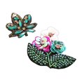 thumbnail image 1 of MasteelfCA 3pcs Leaf Maple Crystal Sewing Patch Bead Love Handmade Sequins Flower Cloth Paste Stitch Patch Embroider Floral Patch for Decor, 1 of 7