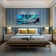 thumbnail image 3 of 20×20cm Pintura Decoración de Pared Sala de Estar Dormitorio, Pintura Moderna de la Aurora Boreal Azul Verde Aurora Cielo Estrellado Impresión sobre Lienzo, Decoración de Pared Baño Oficina Cocina, 3 of 5