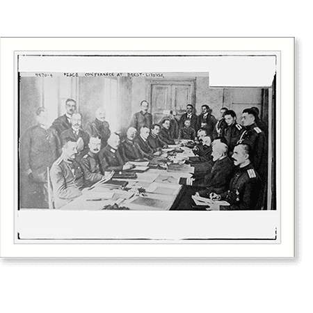 Historic Print, Peace Conference at Brest-Litovsk, 16" x 20"