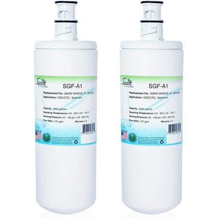 

Swift Green Filters SGF-A1 Compatible for 3M/RV MARINE A1 5610429 Commercial Water Filter (2 Pack) Made in USA