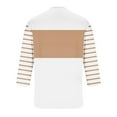 thumbnail image 3 of Fashion YLSDY Men's Plus Size Striped Shirts Trendy Color Block 2025 Summer Pullover Tops Casual Loose Round Neck Long Sleeve Shirt White XXL, 3 of 4