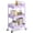 Purple, variant on KK KINGRACK 3-Tier Rolling Cart, Metal Utility Cart with Wheels ,Office School Organizer, White