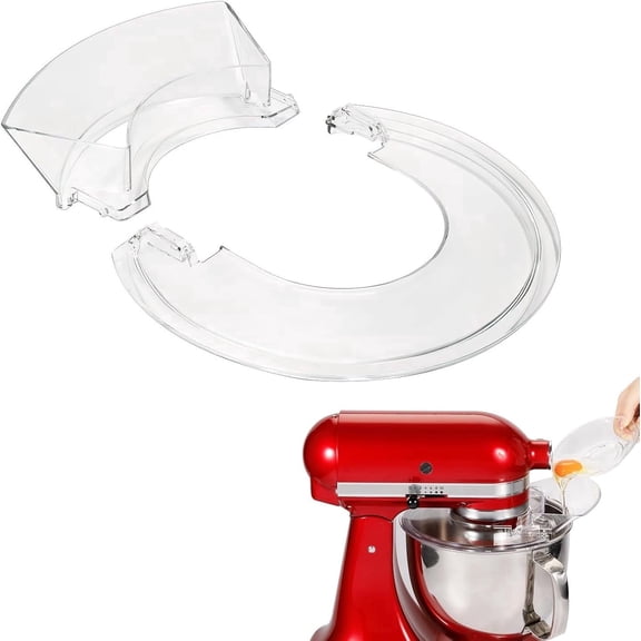 Bsnuo Pouring Shield & Splash Guard for KitchenAid Tilt-Head Stand Mixers, Removable Pouring Chute, 4.5-5 Quart Compatible