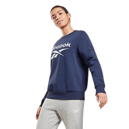 Reebok Sweatshirt Women's XS Blue Cotton Crew Neck Long Sleeve Pullover GBO102