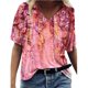 thumbnail image 1 of Pntutb - Camiseta de manga corta suelta con cuello en V y estampado informal para mujer Pntutb Pntutb-5199, 1 of 1
