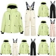 thumbnail image 1 of MKOSPLRT Ensemble de Combinaison de Neige pour Enfants 2 Pcs Manteau de Ski Isolé Épais et Pantalon de Neige Salopette Salopettes Tenue d'Hiver Chaude pour Garçons Fille 3-14a, 1 of 6