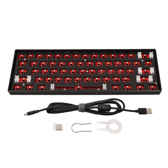 Teclas Teclado mecánico Kit de bricolaje, Teclado mecánico de 61 teclas Teclado mecánico Kit de bricolaje Teclado mecánico modular para juegos Diseño aerodinámico