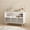 Grey, variant on Peispie Kids Storage Cabinet with Fabric Bins, Toy Organizer Shelf with 3 Drawers, Children Storage Unit with Pine Legs for Playroom Bedroom, Grey