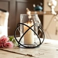 thumbnail image 2 of Danya B Large Metal and Glass Orbits Hurricane Candleholder, 2 of 2