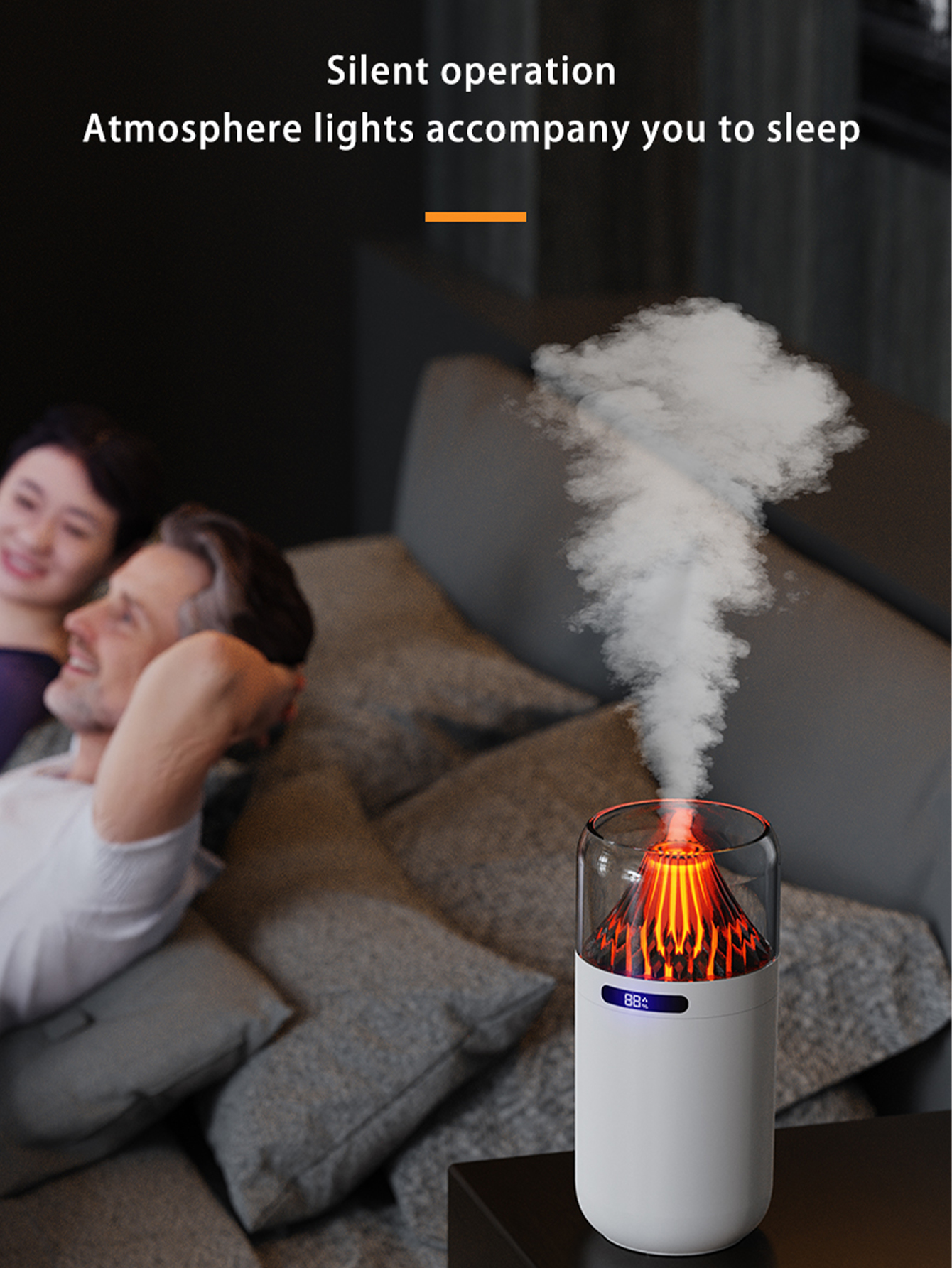 JELLOO Car Humidifier, Can Add Aromatherapy Essential Oil, Night Light, Water and Power Off Automatic Shutdown Protection, Suitable for Car Living Room Room Office