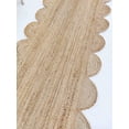 thumbnail image 2 of Scalloped Natural Jute Natural Color Home Decor Reversible Braided Woven Rigo Area Rug, 2x10, 2 of 3