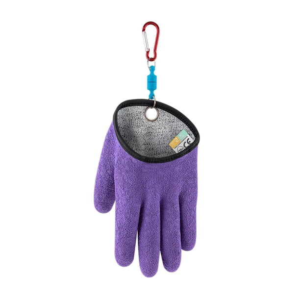 Eigraketly Los guantes de captura de pesca protegen la mano de los rasguños de pinchazos en la mano izquierda Pescar