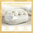thumbnail image 2 of Coolmore High Back Bean Bag Chair, Durable Comfort Lounger and Soft Lounge Chair for Indoor and Outdoor, White Chenille, 2 of 8