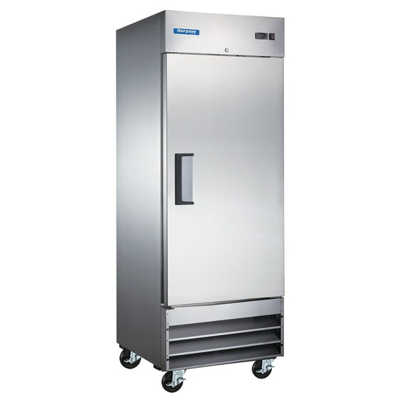 29 in. 19 cu. ft. Single Door Commercial Reach-In Refrigerator in Stainless Steel