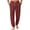 Wine, variant on Wutalume Men's Drawstring Pocket Cuffed Casual Pants with Checkered Print, Comfortable Home Sleep Pants for Everyday Wear and Relaxation,Army Green L