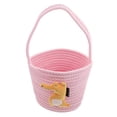 thumbnail image 1 of Pink Cotton Rope Woven Basket for Home Use Decorative Storage with Handle 12.5 x 12.5 x 10 inches, 1 of 5