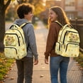 thumbnail image 2 of Yspwyqan Backpack for Teen Girls, Sunflower Capybara 17" School Backpack with Front Pocket, Large Capacity Daypack for High School Travel, Back to School Gifts for Teens, 2 of 7