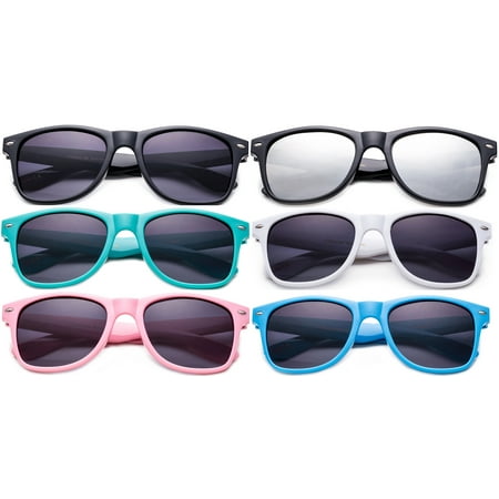 Blues Brothers Wayfarer Sunglasses Sunglasses Wholesale Party Pack-6 Retro Blues Brothers Sunglasses for Weddings Parties Graduations Birthdays Party Favors Sunglasses -Create your Own Pack! ()