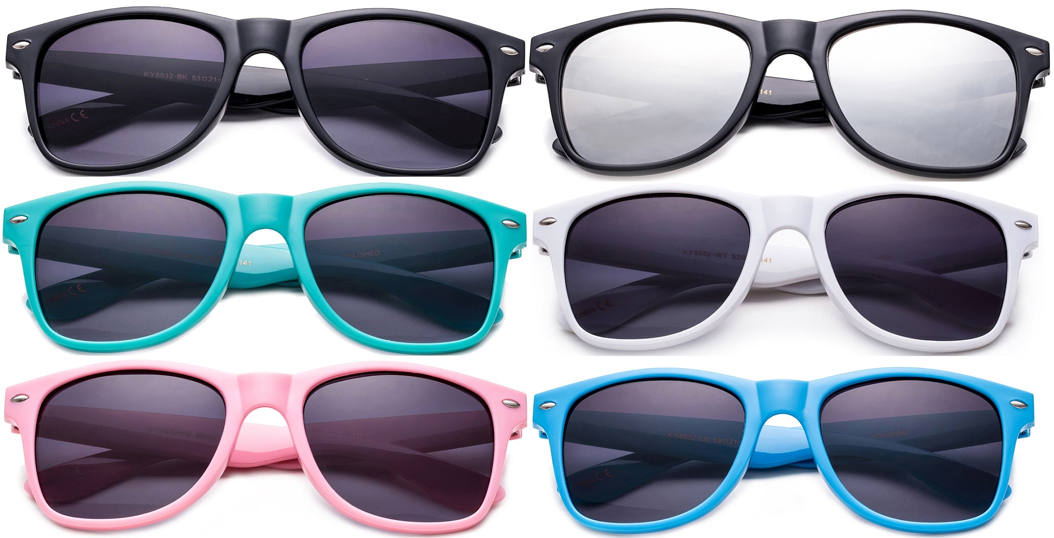 Sunglasses Wholesale Party Pack6 Retro Blues Brothers Sunglasses for