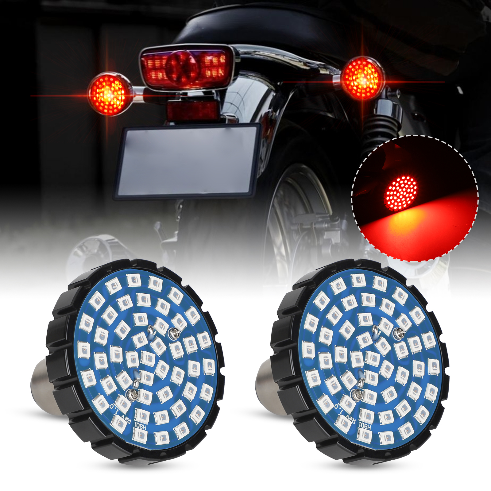 AstraDepot Reflector Replacement Compatible with 2020 2021 Toyota Highlander Add-on RED LED Brake Running Light Tail Lamp Sequential Flash Turn Signal Lights