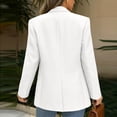 thumbnail image 4 of Women’s Casual Long Sleeve Notched Lapel Blazer Lightweight Single Breasted Work Office Jacket for Daily Wear White S, 4 of 5