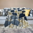 thumbnail image 2 of Fenyluxe Fine Foliage Lace Print Throw Blanket Flannel Super Soft All Seasons Hand Feel Blanket 50x60in, 2 of 6