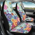 thumbnail image 2 of Binienty Boho Mandala Floral Car Seat Covers Front Seats Stretchy Breathable Protective Seat Covers For Car Seats Boho Automotive Accessories for Women Girly, 2 of 7