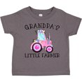 thumbnail image 3 of Inktastic Grandpa's Little Farmer- Pink Tractor and Flowers Boys or Girls Toddler T-Shirt, 3 of 5