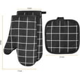 thumbnail image 3 of HEETLY Pot Holders and Oven Mitts Set, 6 Piece Cotton Kitchen Set (2 Oven Mitts + 4 Pot Holders), Heat Resistant 392°F for Cooking Baking Grilling, 3 of 10