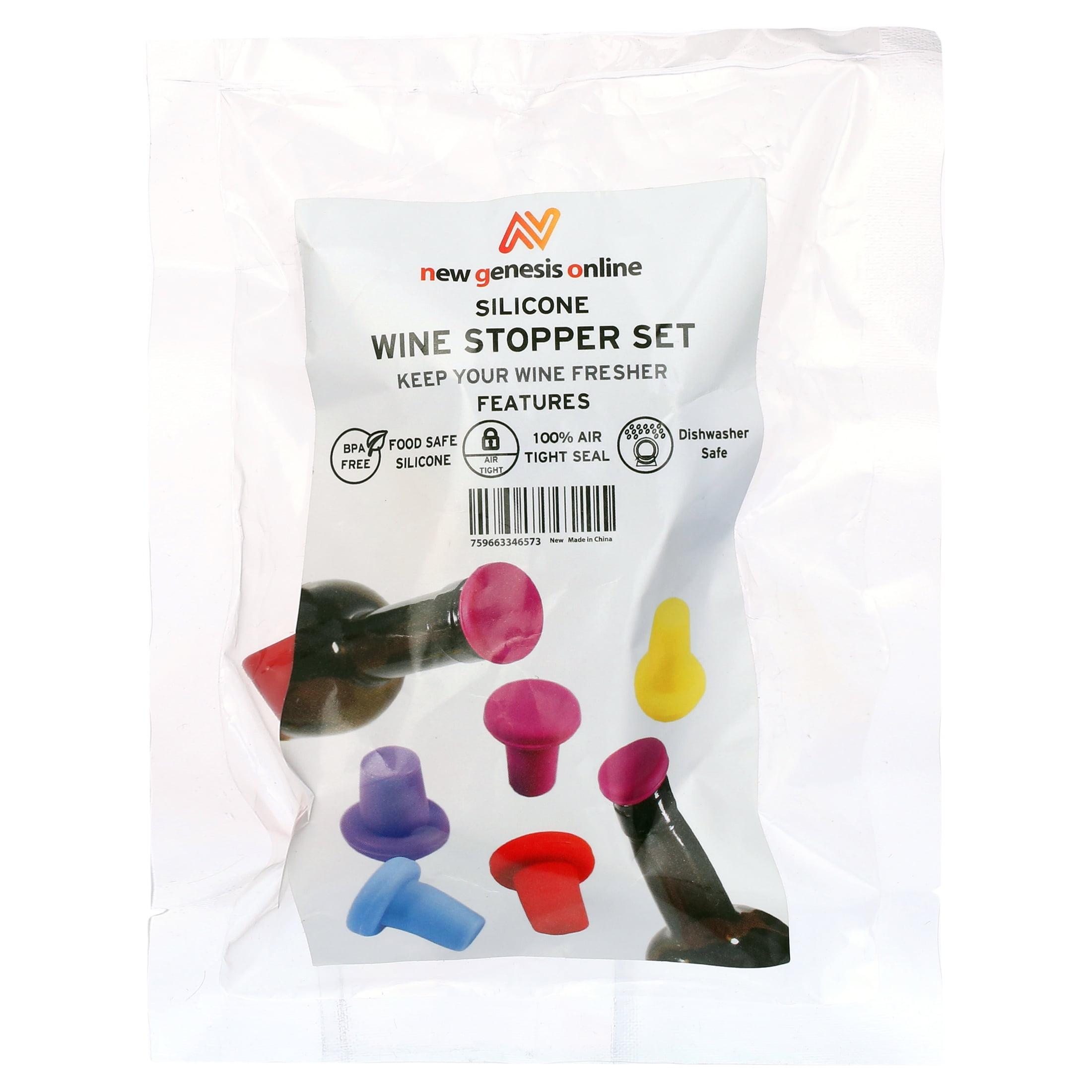 Bonito Silicone Wine Stopper - Wine Stoppers with Logo - Q752611 QI