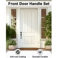thumbnail image 2 of Front Door Handle and Deadbolt Set  Front Door Lock Set  Oil-Rubbed Bronze  Vintage Lower Half Entry Handleset  Entry Door Handle with Reversible Lever, 2 of 8