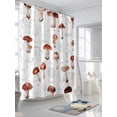 thumbnail image 3 of Fall Shower Curtain Orange Shower Curtains for Bathroom Thanksgiving Decor, Waterproof Polyester Shower Curtain Set with Hooks, Extra Long 72" x 96" Mushrooms, 3 of 6