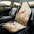 thumbnail image 4 of Yuyamidu Aesthetic Mushroom Car Seat Cover Full Set Waterproof Auto Front Seat Covers Sunflowers Vehicle Bucket Seat Pad, Car Interior Accessories, Fit Most Vehicle, Sedan, 4 of 7