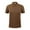 2-Brown, variant on Shirts for Men under $5 Short Sleeve Round Neck Fitness Exercise Running Training Solid Color Summertime Casual Top Gray L