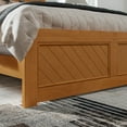 thumbnail image 4 of AFI Canyon Light Toffee Solid Wood Foundation Bed Frame with Matching Footboard, Full, 4 of 9