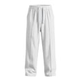 thumbnail image 5 of Men's Sweatpant Relaxed Wide Leg Open Hem Bottom Pants Elastic Waist Workout Pant with Pockets for Gym Running, 5 of 7