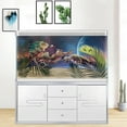 thumbnail image 5 of Scarlet Cosmic Aquarium Background,Cool Galaxy Parallel Space Themed Fish Tank Background, Tropical Desert Terrarium Background with 8 EVA Double-Sided Tape, 36X20IN, 5 of 5