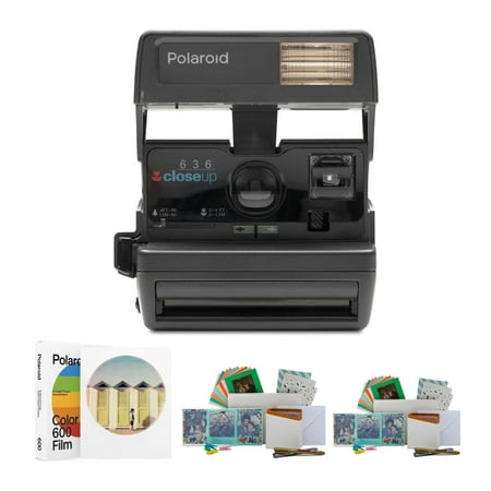 Image of Polaroid OneStep Closeup Camera with Polaroid Color Instant Round Film Bundle