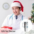 thumbnail image 5 of 40oz Doctor Tumbler with Handle and Straw, Doctors Day Insulated Stainless Steel Cup, Surgeon Travel Coffee Mug Water Bottle, Medical Student Gifts for Women Men, 5 of 6