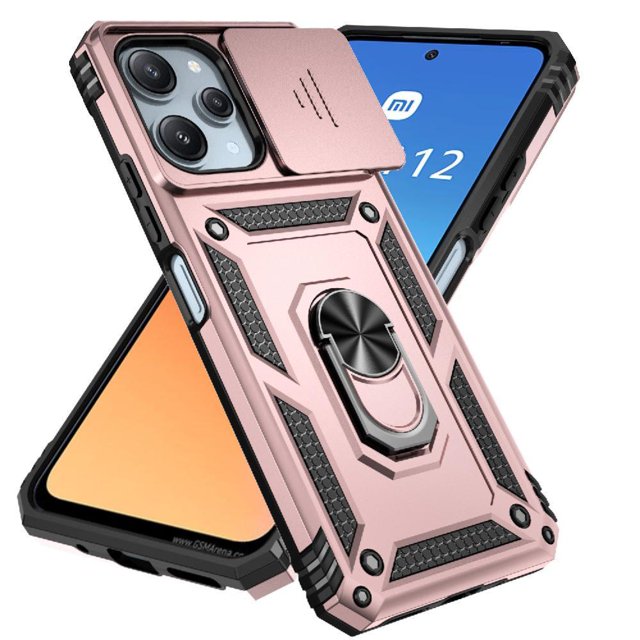 Estuche GANGXUN para Xiaomi Redmi 12, soporte giratorio 360°, estilo mecánico y magnético
