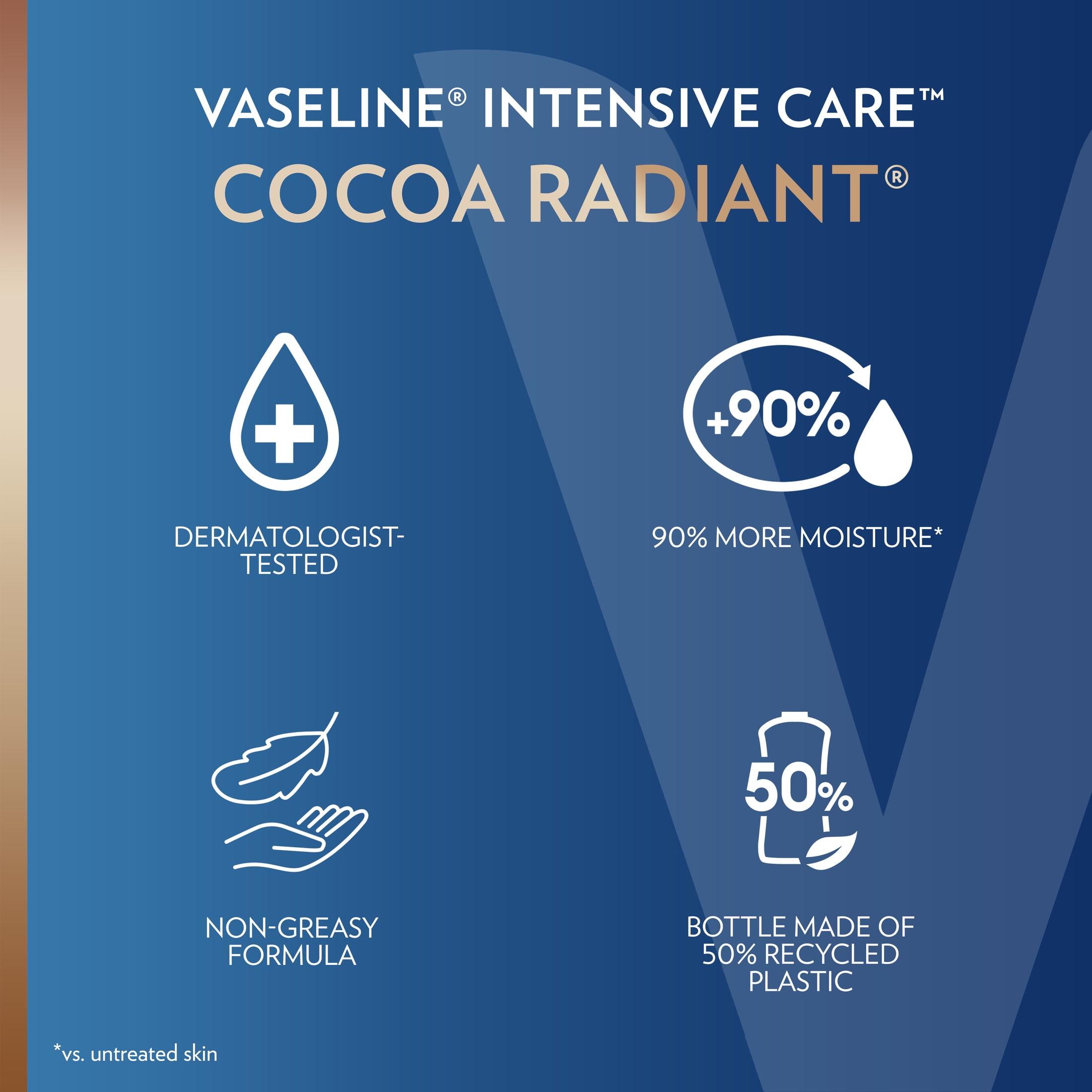 Vaseline Intensive Care Radiant Non Greasy Body Lotion for Dry Skin, Cocoa, 10 fl oz - image 11 of 12