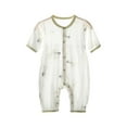 thumbnail image 3 of SROBPTY Newborn Boys Girls Print Half Sleeve Romper for 2-14 Months Summer Outfit White, 7 Months, 3 of 4