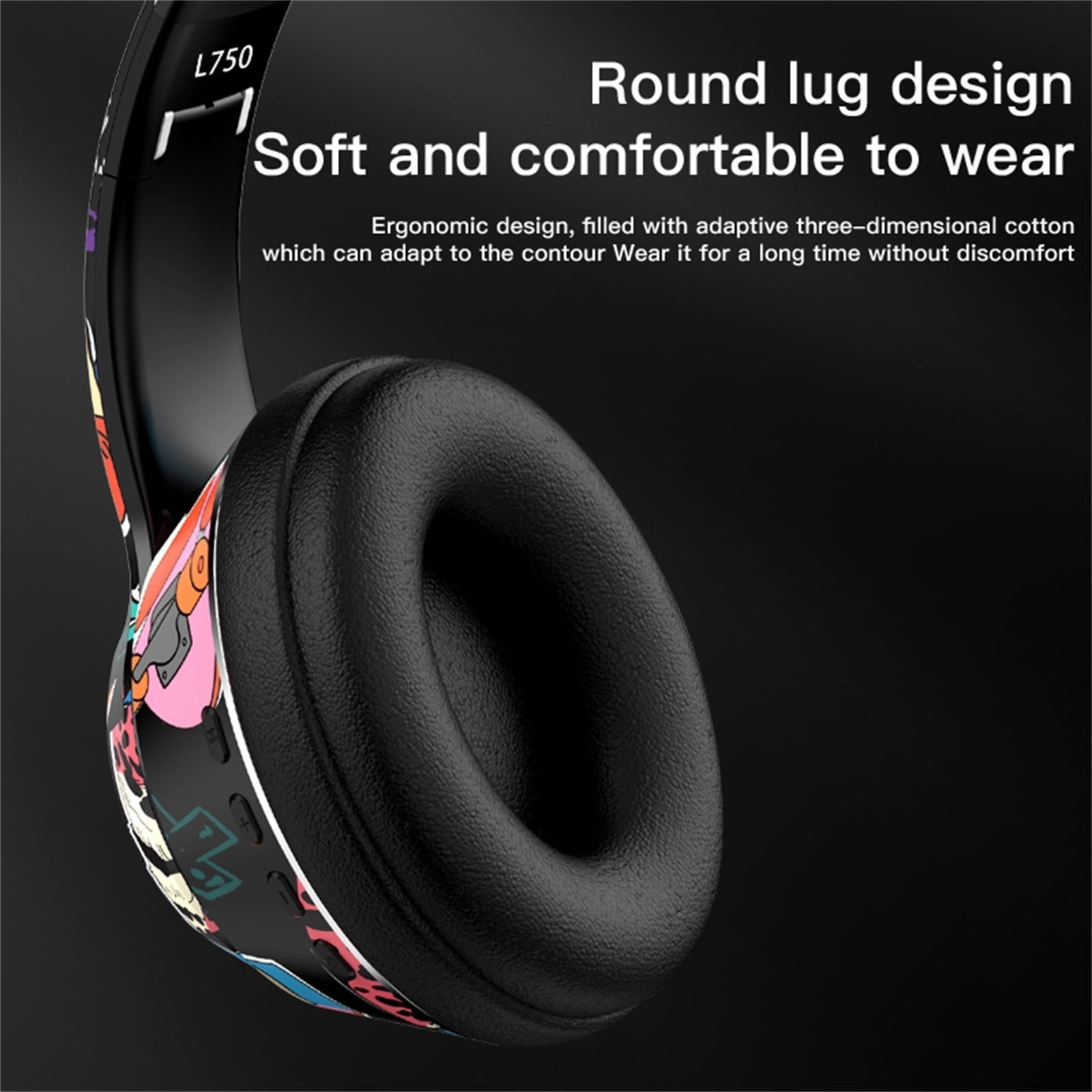 Hybrid Active Noise Cancelling Headphones, Wireless Over Ear Bluetooth Headphones, Hi-Fi Audio, Deep Bass, Comfort Fit Ear Cups, 30h Playtime for Home Office Travel,Black