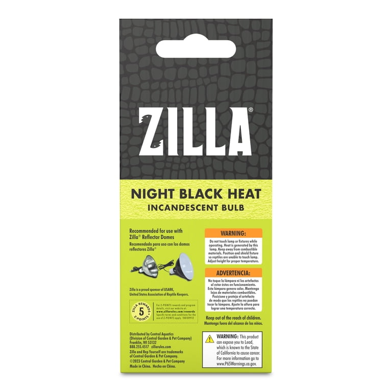 Zilla Basking Bulb Night Black 50 Watt - Walmart.com